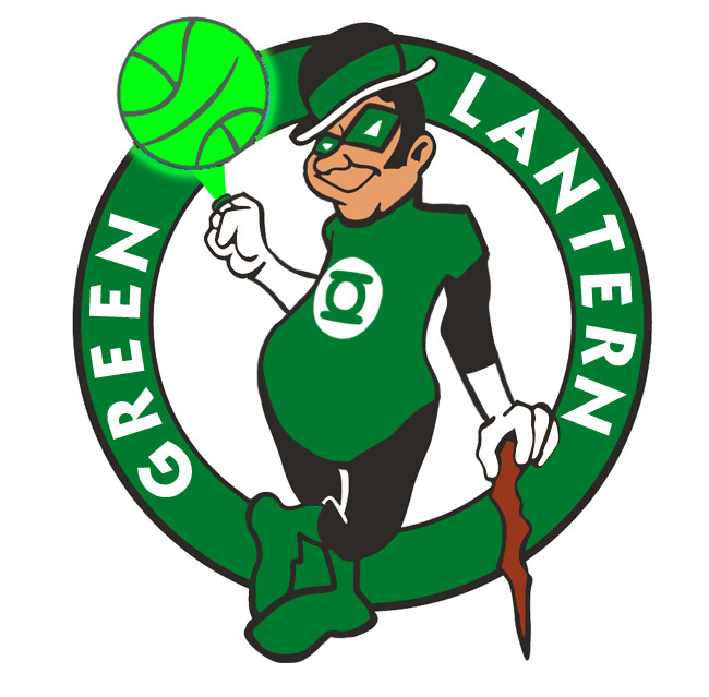 Boston Celtics Green Lantern logo iron on heat transfer